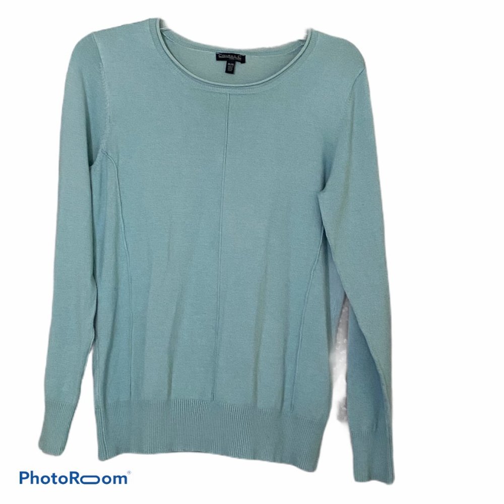 Conrad C collection Womens Pullover sweater Size M rolled neck Rayon/Nylon SOFT